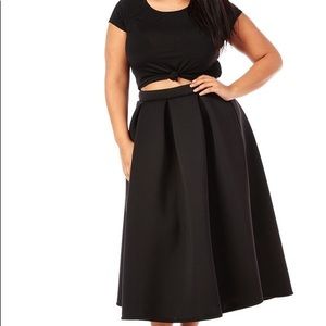 Black mid calf skirt by K-Glam